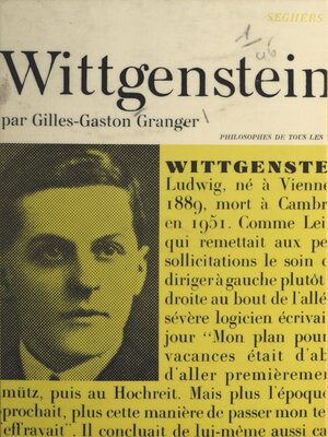 cover image of Ludwig Wittgenstein